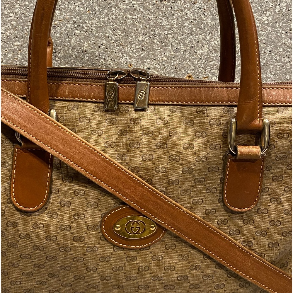 Vintage Gucci Monogram Handbag Crossbody With Shoulder Strap - Picture 3 of 16